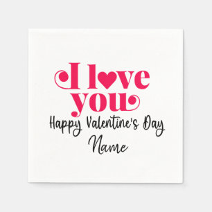 Valentijnse goufer met liefde voor jou servet