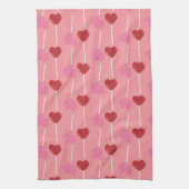 Valentijnse  Harder Snoep Roze keukenhanddoek (Verticaal)
