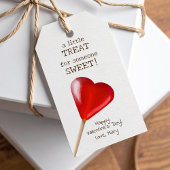 Valentijnse  hart lolly kleine lief traktatie cadeaulabel
