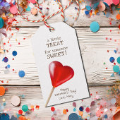 Valentijnse  hart lolly kleine lief traktatie cadeaulabel