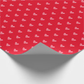 Valentijnse Hart op Rood Cadeaupapier (Hoek)