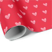 Valentijnse Hart op Rood Cadeaupapier (Rol Hoek)