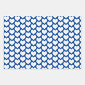 Valentijnse  Harten Blauw Inpakpapier Vel (Voorkant)