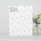 Valentijnse harten briefhoofd sjabloon (Staand voorkant)