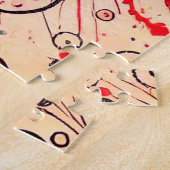 Valentijnse Harten / Daisy / Splatter Art / Sangri Legpuzzel (Zijkant)