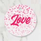 Valentijnse harten en liefde bedankjes labels (Achterkant)