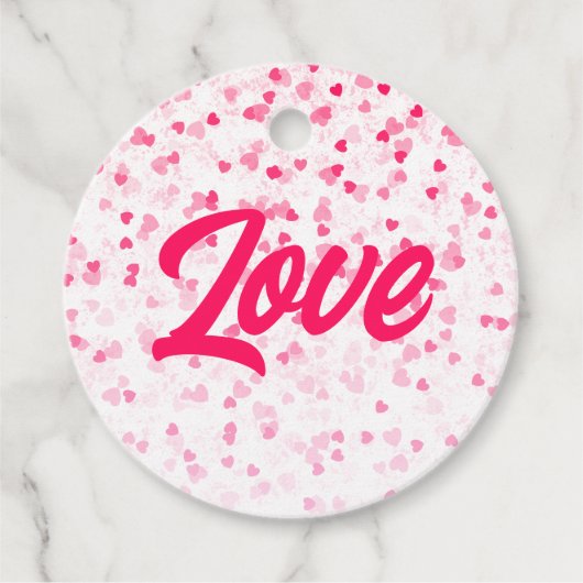 Valentijnse harten en liefde bedankjes labels (Voorkant)