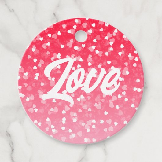 Valentijnse harten en liefde bedankjes labels (Voorkant)