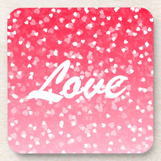 Valentijnse harten en liefde bier onderzetter (Voorkant)