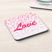 Valentijnse harten en liefde bier onderzetter (Linkerzijde)