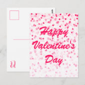 Valentijnse harten en liefde briefkaart (Voorkant / Achterkant)