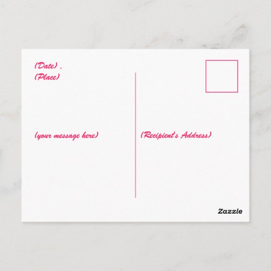 Valentijnse harten en liefde briefkaart (Achterkant)