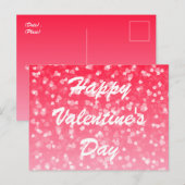 Valentijnse harten en liefde briefkaart (Voorkant / Achterkant)