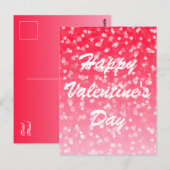 Valentijnse harten en liefde briefkaart (Voorkant / Achterkant)