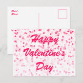 Valentijnse harten en liefde briefkaart (Voorkant / Achterkant)