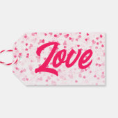 Valentijnse harten en liefde cadeaulabel (Achterkant Horizontaal)