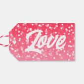 Valentijnse harten en liefde cadeaulabel (Achterkant Horizontaal)