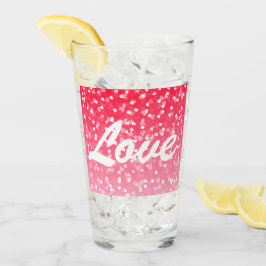 Valentijnse harten en liefde glas