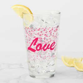 Valentijnse harten en liefde glas