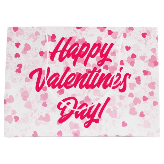 Valentijnse harten en liefde groot cadeauzakje (Voorkant)