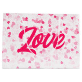 Valentijnse harten en liefde groot cadeauzakje (Achterkant)