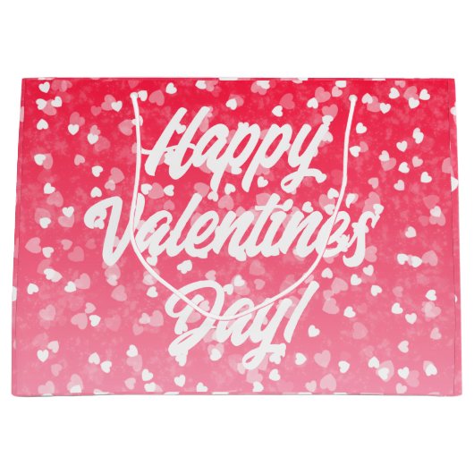 Valentijnse harten en liefde groot cadeauzakje (Voorkant)