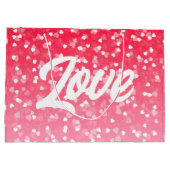 Valentijnse harten en liefde groot cadeauzakje (Achterkant)