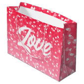 Valentijnse harten en liefde groot cadeauzakje (Achterkant Gekanteld)