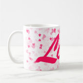 Valentijnse harten en liefde koffiemok (Links)