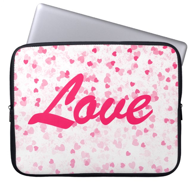 Valentijnse harten en liefde laptop sleeve (Voorkant)