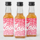 Valentijnse harten en liefde likeurfles etiket (Flessen)