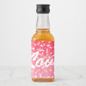 Valentijnse harten en liefde likeurfles etiket (Voorkant)