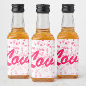 Valentijnse harten en liefde likeurfles etiket (Flessen)