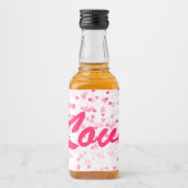 Valentijnse harten en liefde likeurfles etiket (Voorkant)