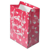 Valentijnse harten en liefde medium cadeauzakje (Voorkant Gekanteld)