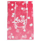 Valentijnse harten en liefde medium cadeauzakje (Achterkant)