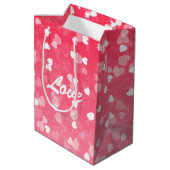 Valentijnse harten en liefde medium cadeauzakje (Achterkant Gekanteld)