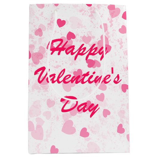Valentijnse harten en liefde medium cadeauzakje (Voorkant)