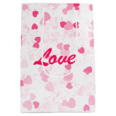 Valentijnse harten en liefde medium cadeauzakje (Achterkant)