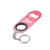 Valentijnse harten en liefde mini flessenopener (Achterkant Gekanteld)