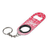 Valentijnse harten en liefde mini flessenopener (Voorkant Gekanteld)