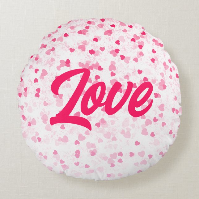 Valentijnse harten en liefde rond kussen (Voorkant)