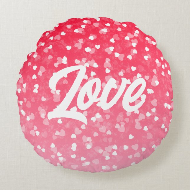 Valentijnse harten en liefde rond kussen (Voorkant)