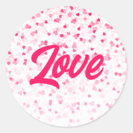 Valentijnse harten en liefde ronde sticker