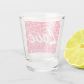 Valentijnse harten en liefde shot glas (Achterkant)