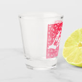 Valentijnse harten en liefde shot glas (Links)