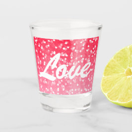 Valentijnse harten en liefde shot glas