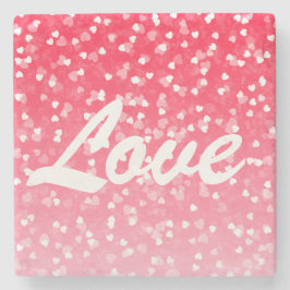 Valentijnse harten en liefde stenen onderzetter