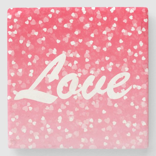 Valentijnse harten en liefde stenen onderzetter (Voorkant)