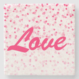 Valentijnse harten en liefde stenen onderzetter